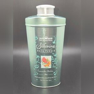 Vintage Bath & Body Works Silkening Bath Powder Cucumber Melon - New